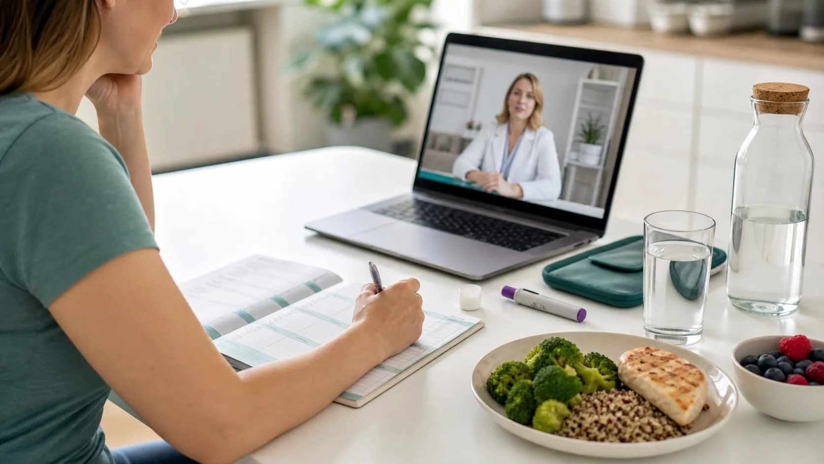 Planowanie leczenia GLP-1 z dietą, nawodnieniem i kontrolą online