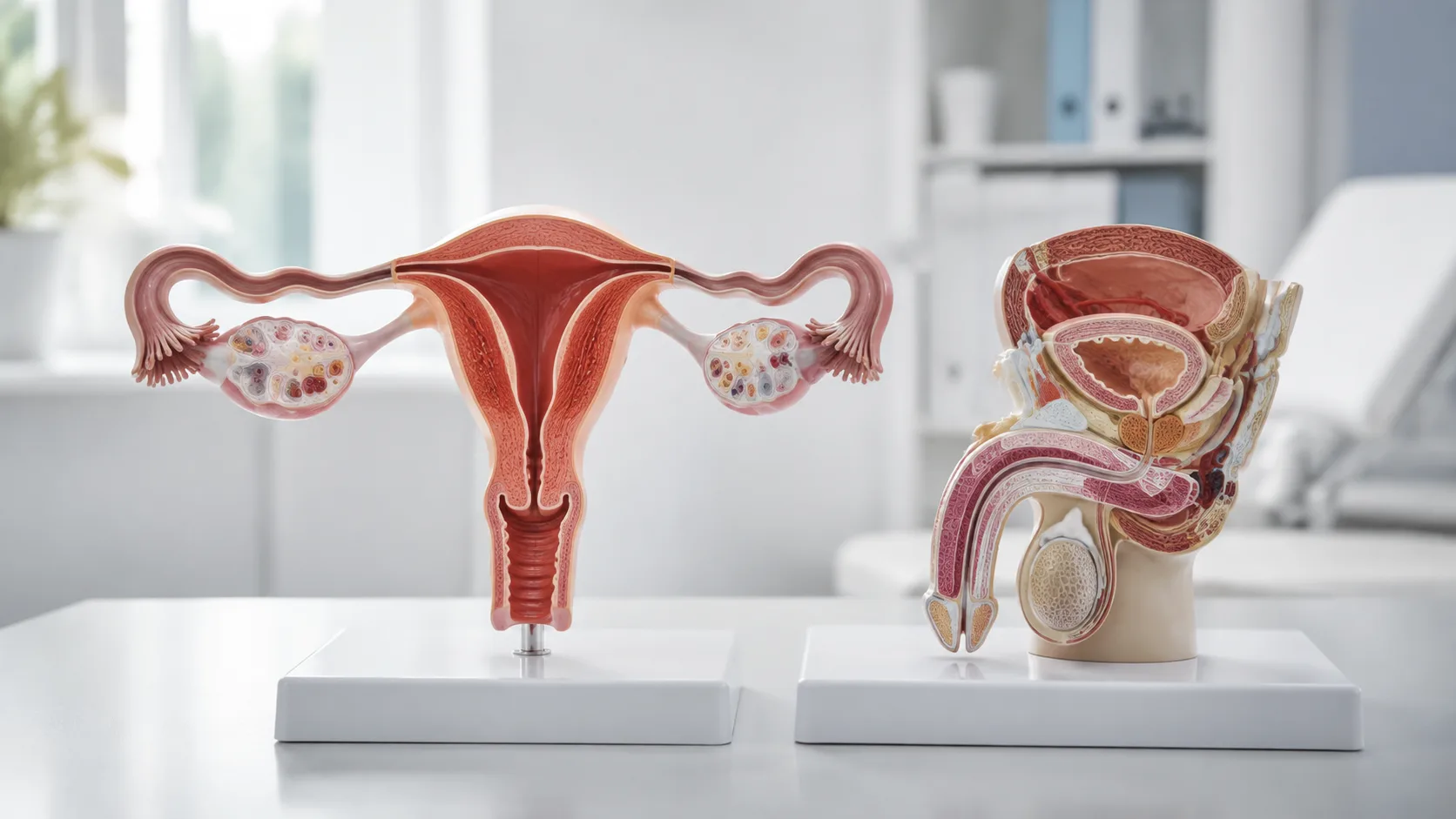 Modele anatomiczne żeńskiego i męskiego układu rozrodczego
