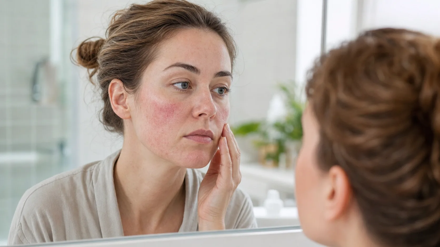 Konsultacja dermatologiczna dotycząca egzemy na twarzy i bezpiecznego leczenia zmian skórnych