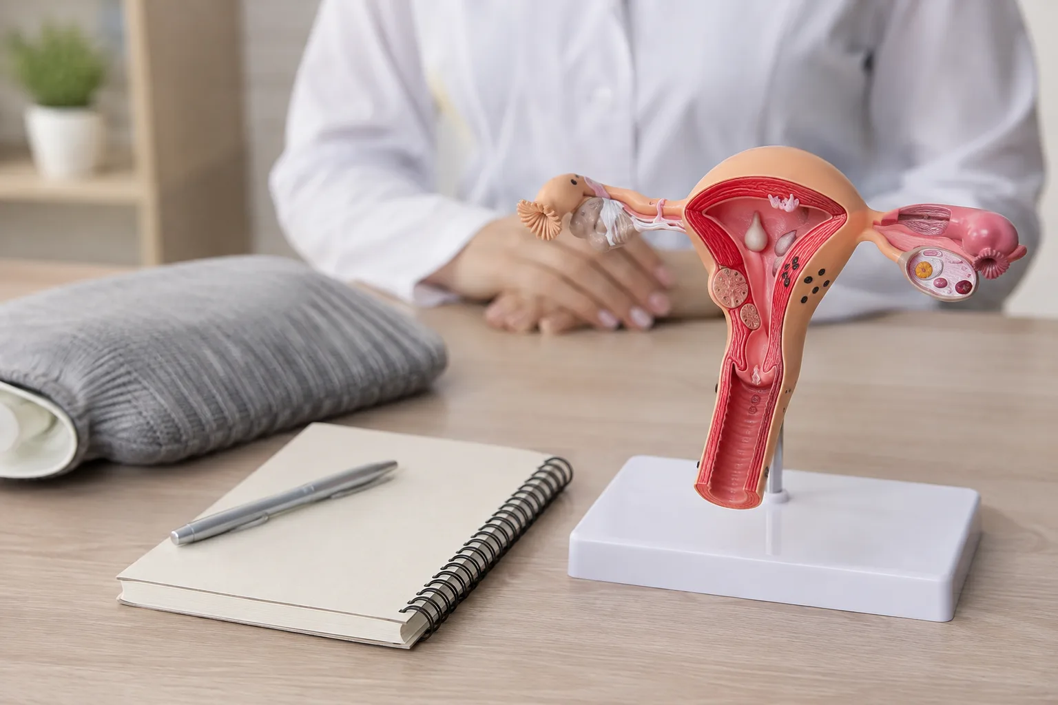 Grafika przedstawiająca temat artykułu: Endometrioza – objawy, diagnostyka i leczenie