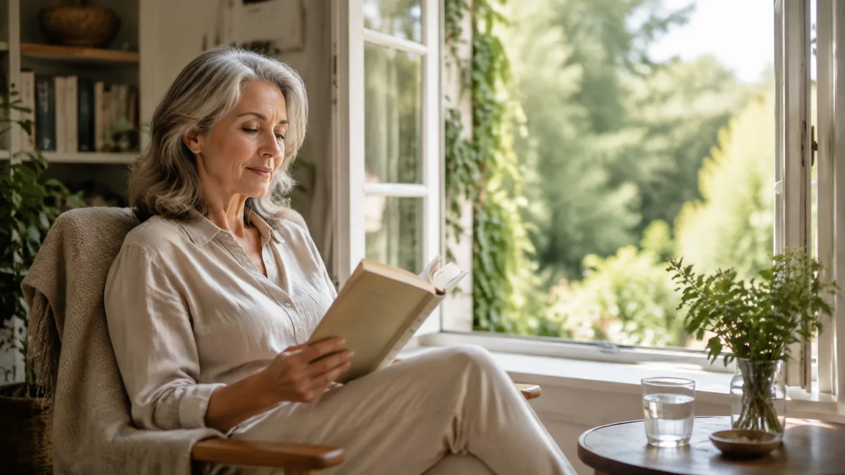 Kobieta z notatnikiem obserwacji objawów menopauzy