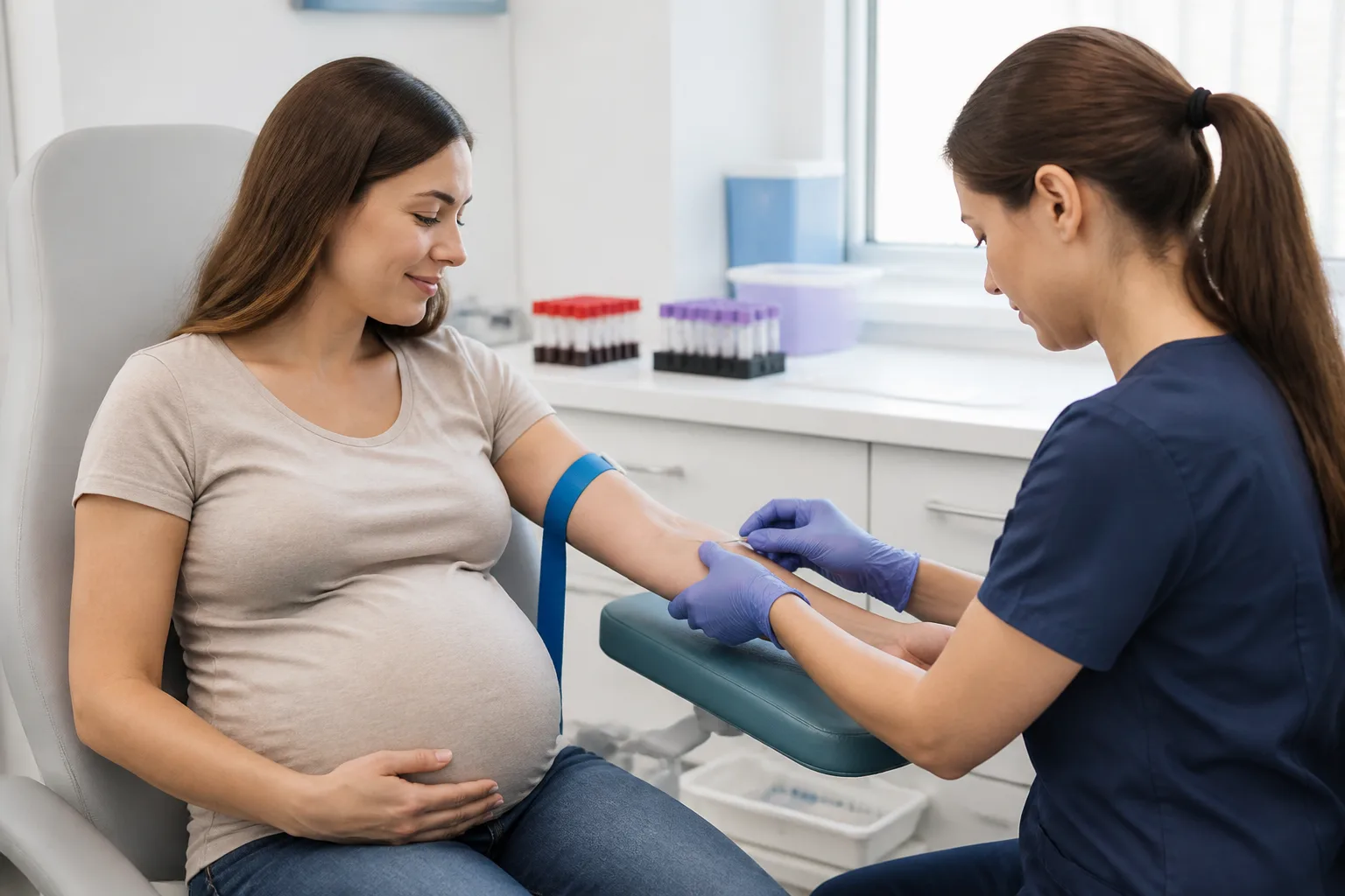 Ilustracja medyczna do artykułu: Jakie choroby wykrywają badania prenatalne z krwi i czego nie wykrywają?