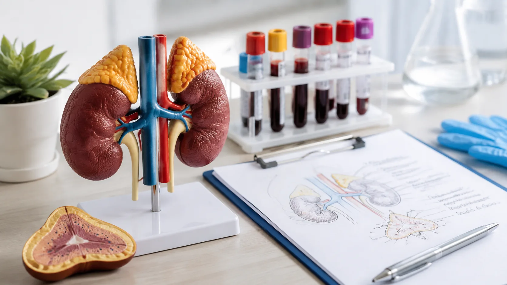 Grafika przedstawiająca temat artykułu: Zespół Cushinga — objawy, diagnostyka i leczenie